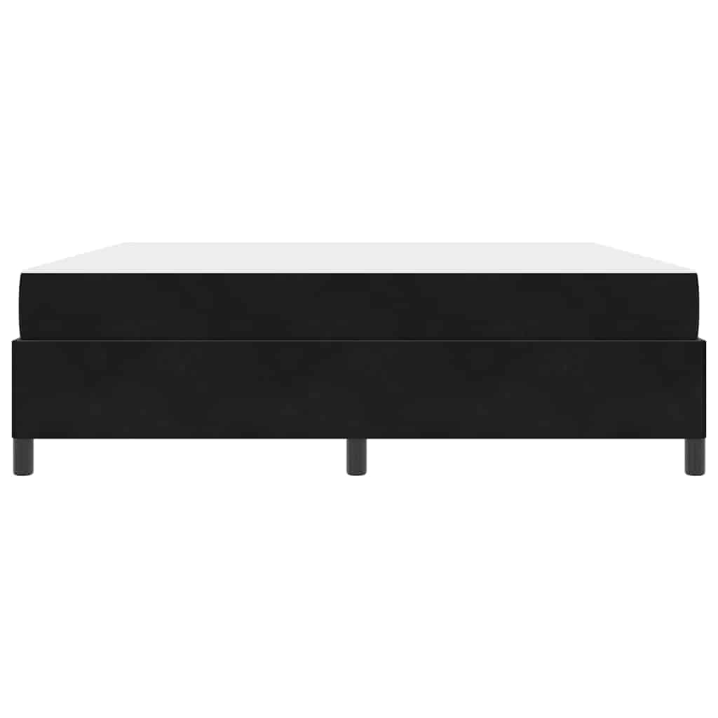 Estructura de cama con colchón Negro 180 x 200 cm tela