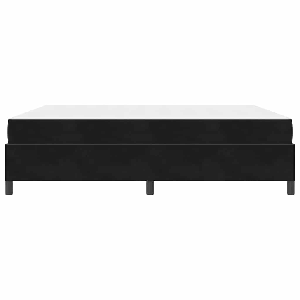Estructura de cama con colchón Negro 180 x 200 cm tela