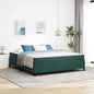 Estrutura de cama com colchão Verde-escuro 100 x 200 cm tecido