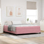 Estrutura de cama com colchão Rosa 100 x 200 cm tecido