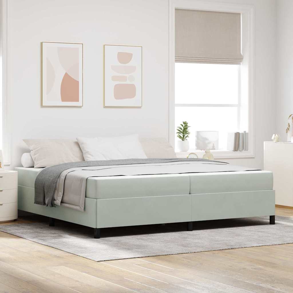 Estrutura de cama com colchão Verde-escuro 100 x 200 cm tecido