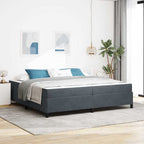 Estructura de cama con colchón Gris oscuro 200 x 200 cm tela