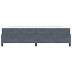 Estructura de cama con colchón Gris oscuro 200 x 200 cm tela