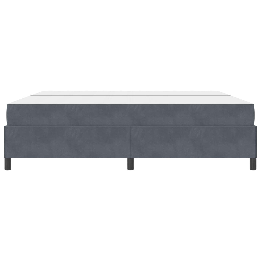 Estructura de cama con colchón Gris oscuro 200 x 200 cm tela