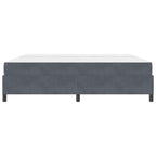 Estructura de cama con colchón Gris oscuro 200 x 200 cm tela