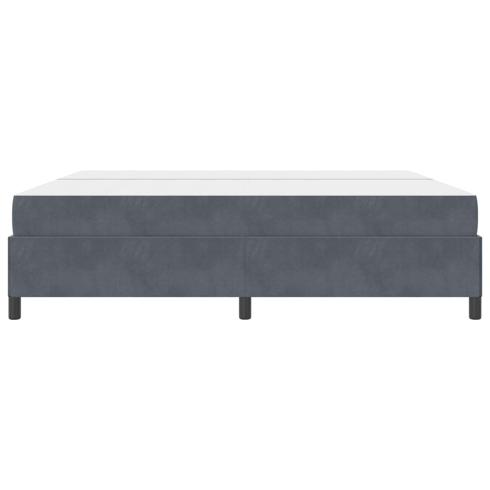 Estructura de cama con colchón Gris oscuro 200 x 200 cm tela