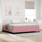 Estrutura de cama com colchão Rosa 100 x 200 cm tecido