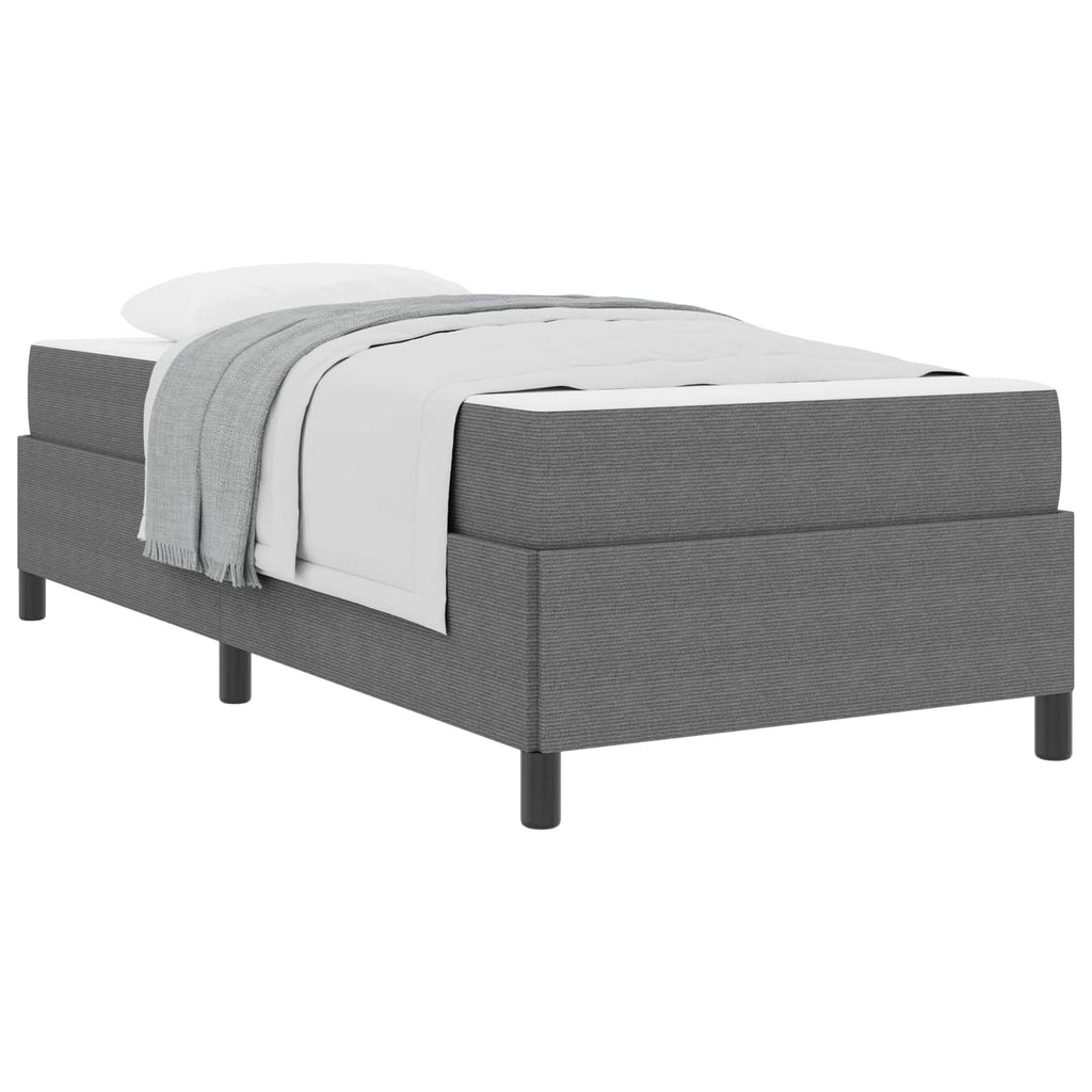 Estructura de cama con colchón Gris Claro 80 x 200 cm tela