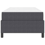 Estructura de cama con colchón Gris oscuro 80 x 200 cm tela