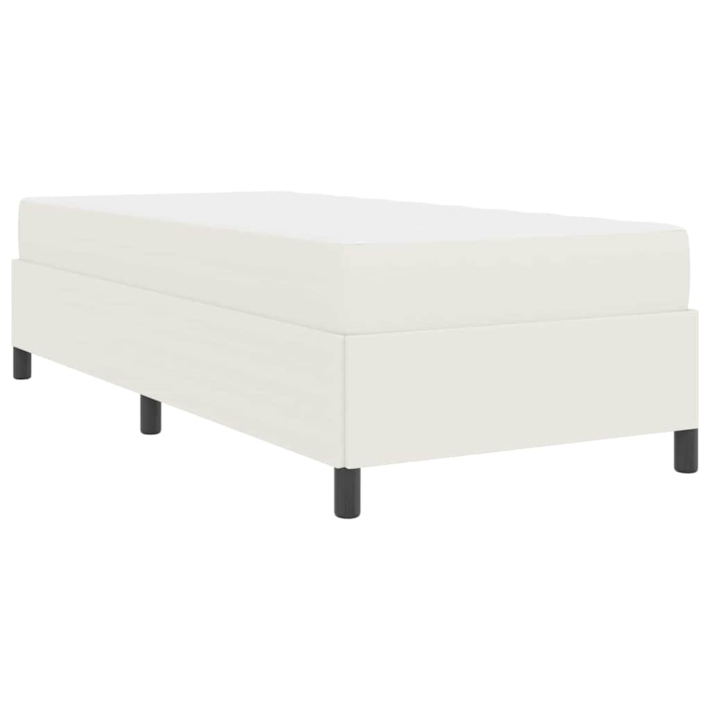Estructura de cama con colchón Crema 80 x 200 cm tela