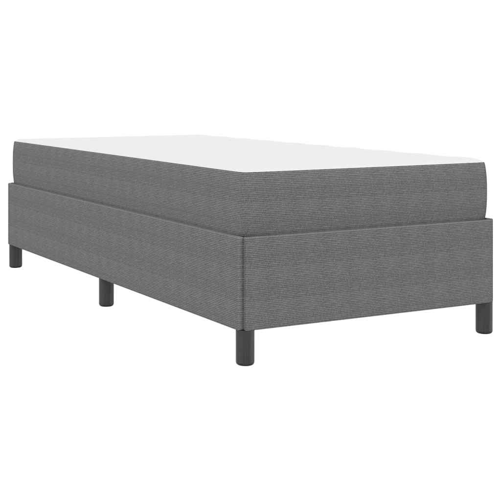 Estructura de cama con colchón Gris Claro 90 x 190 cm tela