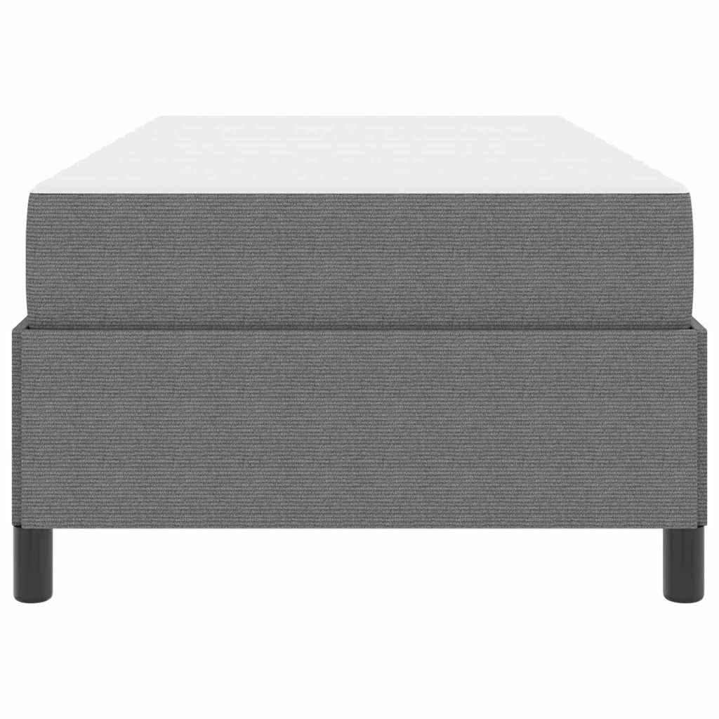 Estructura de cama con colchón Gris Claro 90 x 190 cm tela