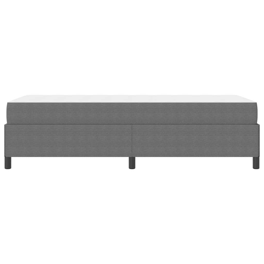 Estructura de cama con colchón Gris Claro 90 x 190 cm tela