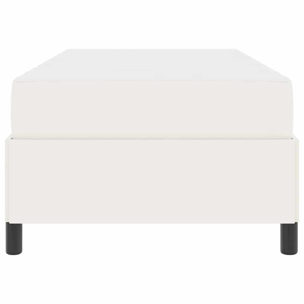 Estructura de cama con colchón Crema 90 x 190 cm tela