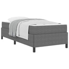 Estructura de cama con colchón Gris Claro 90 x 200 cm tela