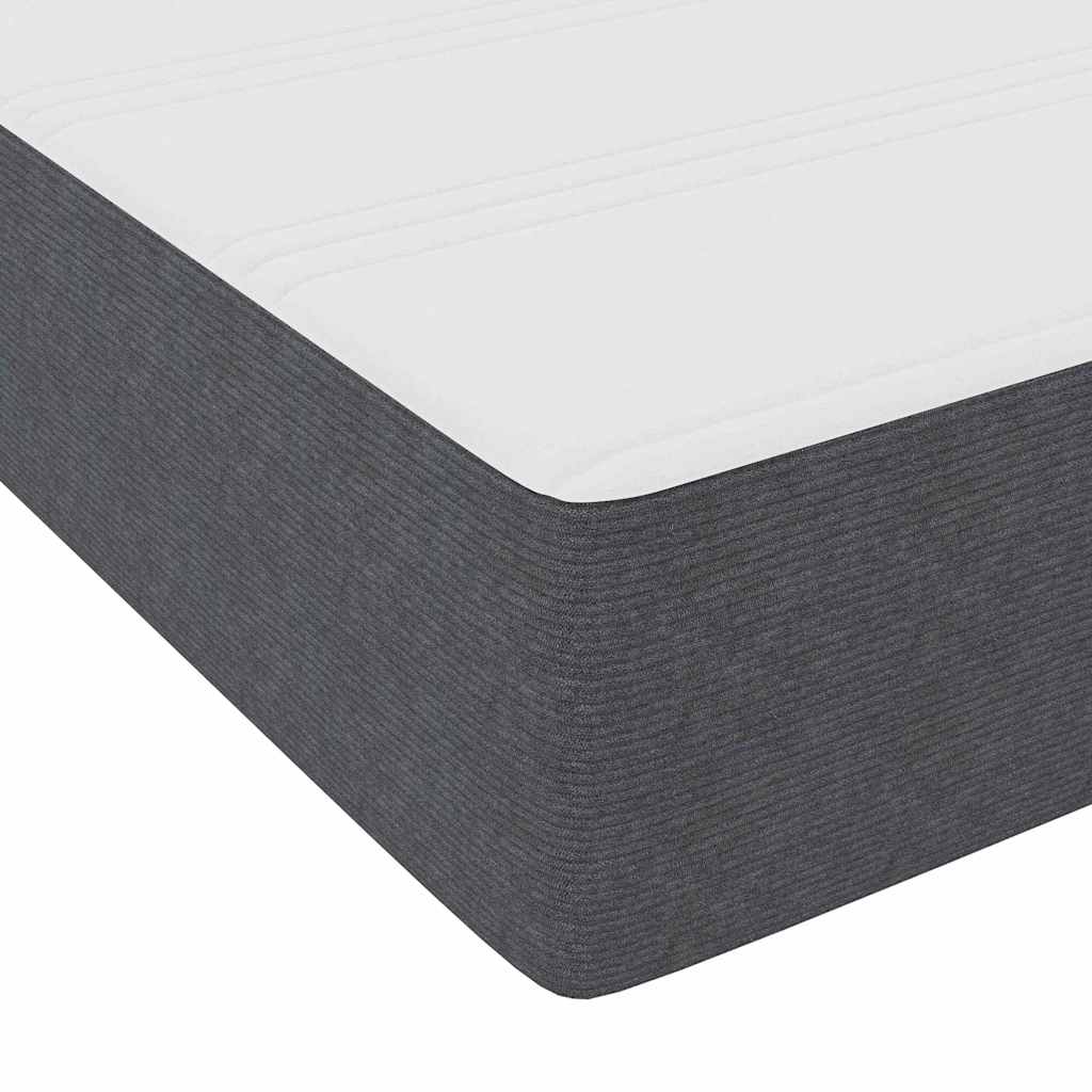 Estructura de cama con colchón Gris oscuro 90 x 200 cm tela