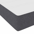 Estructura de cama con colchón Gris oscuro 90 x 200 cm tela