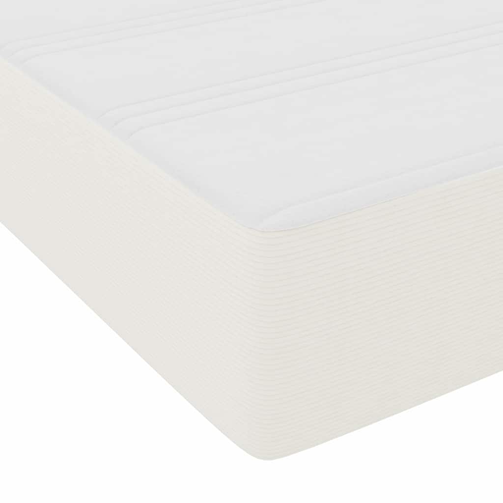 Estructura de cama con colchón Crema 90 x 200 cm tela