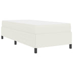 Estructura de cama con colchón Crema 90 x 200 cm tela