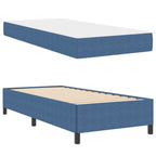 Estructura de cama con colchón Azul 90 x 200 cm tela