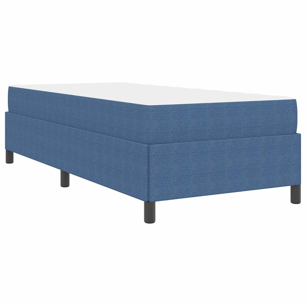 Estructura de cama con colchón Azul 90 x 200 cm tela