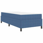 Estructura de cama con colchón Azul 90 x 200 cm tela