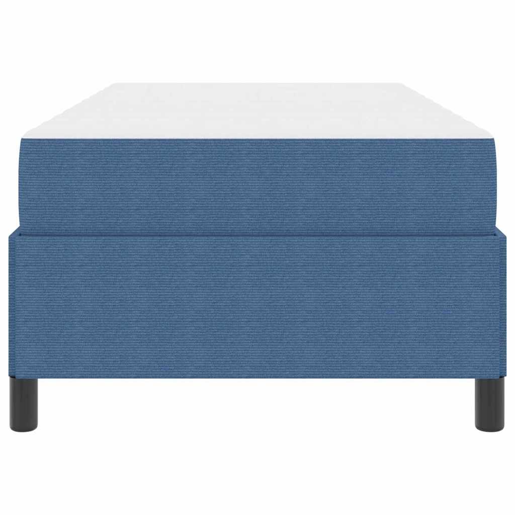 Estructura de cama con colchón Azul 90 x 200 cm tela