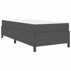 Estructura de cama con colchón Gris oscuro 100 x 200 cm tela