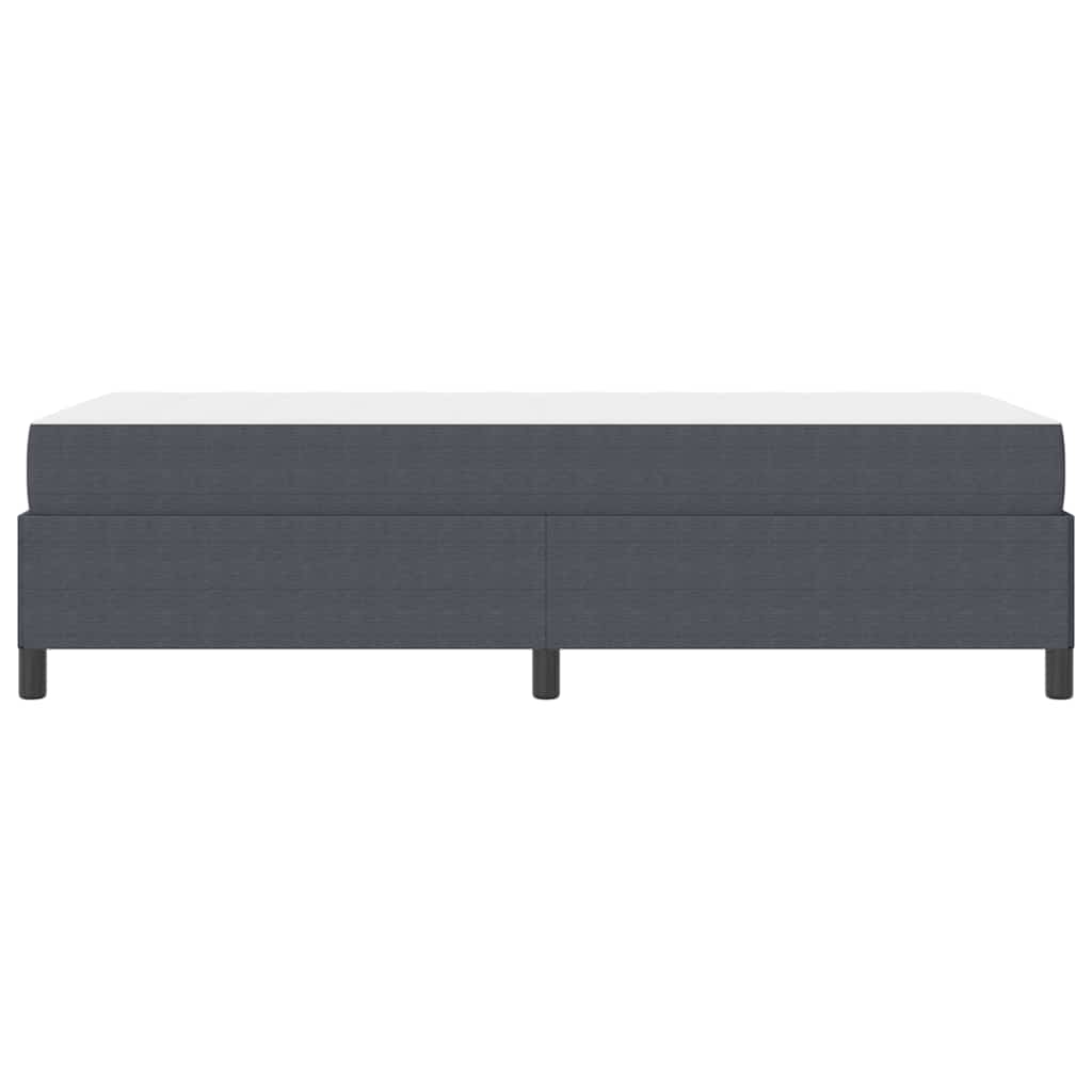 Estructura de cama con colchón Gris oscuro 100 x 200 cm tela