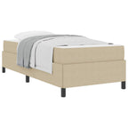 Estructura de cama Verde Claro Gris 100 x 200 cm tela
