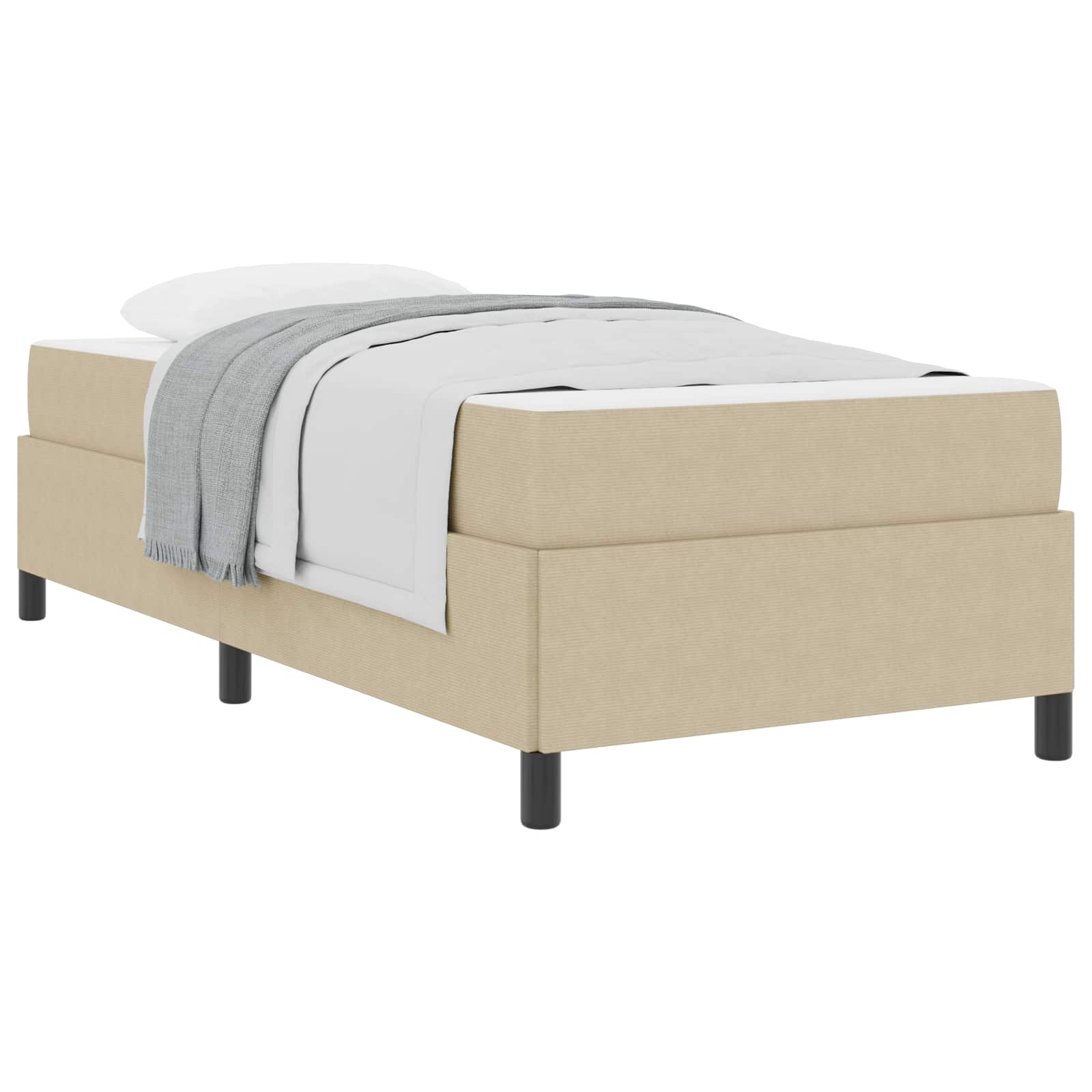 Estructura de cama Verde Claro Gris 100 x 200 cm tela