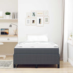 Estructura de cama con colchón Gris oscuro 120 x 190 cm tela