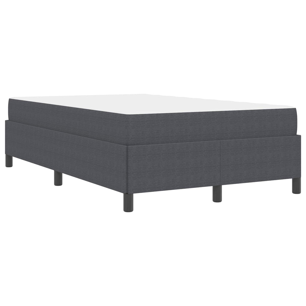 Estructura de cama con colchón Gris oscuro 120 x 190 cm tela