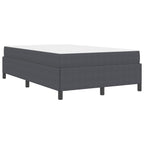 Estructura de cama con colchón Gris oscuro 120 x 190 cm tela