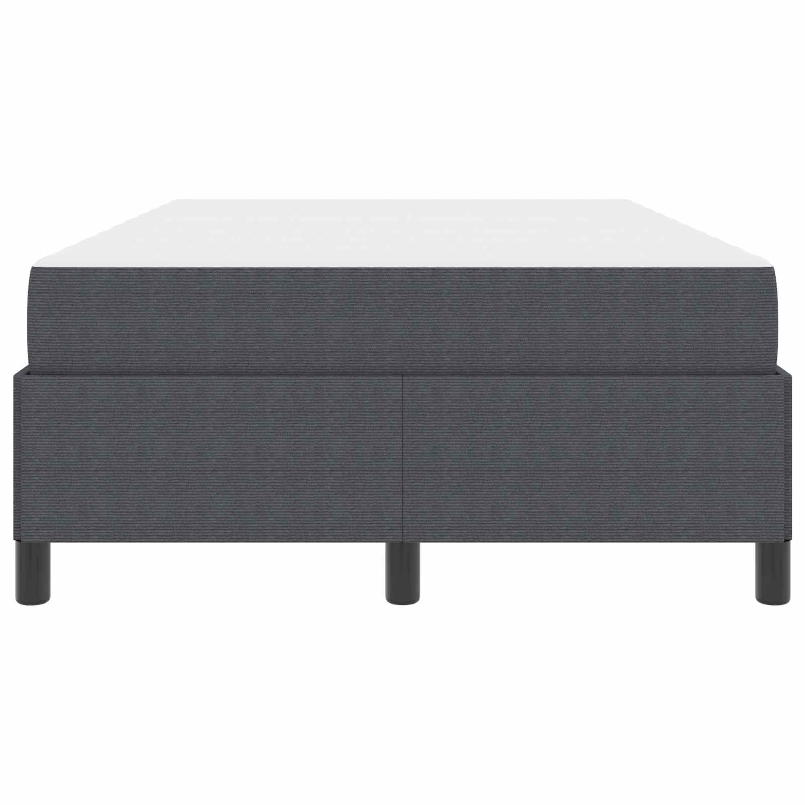 Estructura de cama con colchón Gris oscuro 120 x 190 cm tela