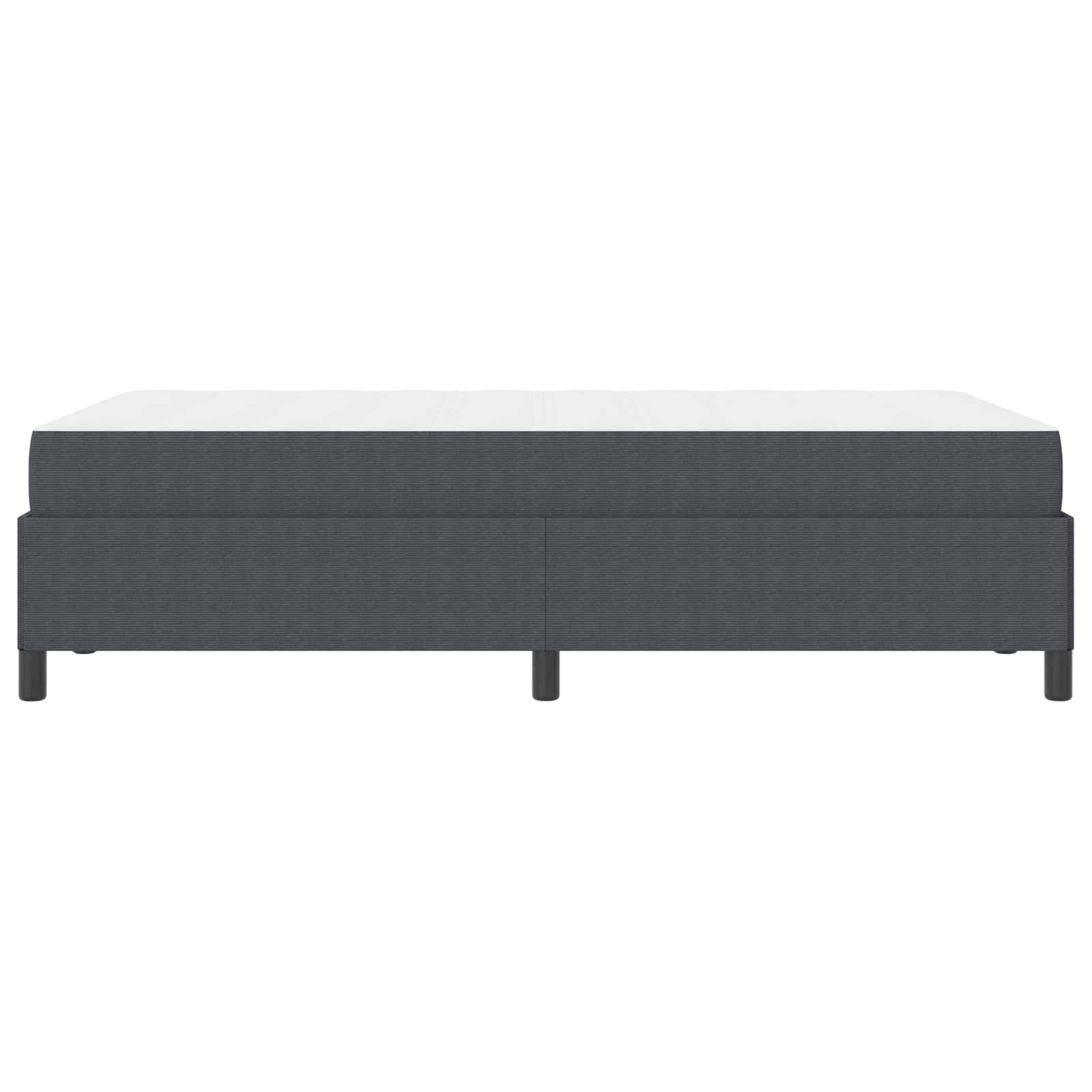 Estructura de cama con colchón Gris oscuro 120 x 190 cm tela