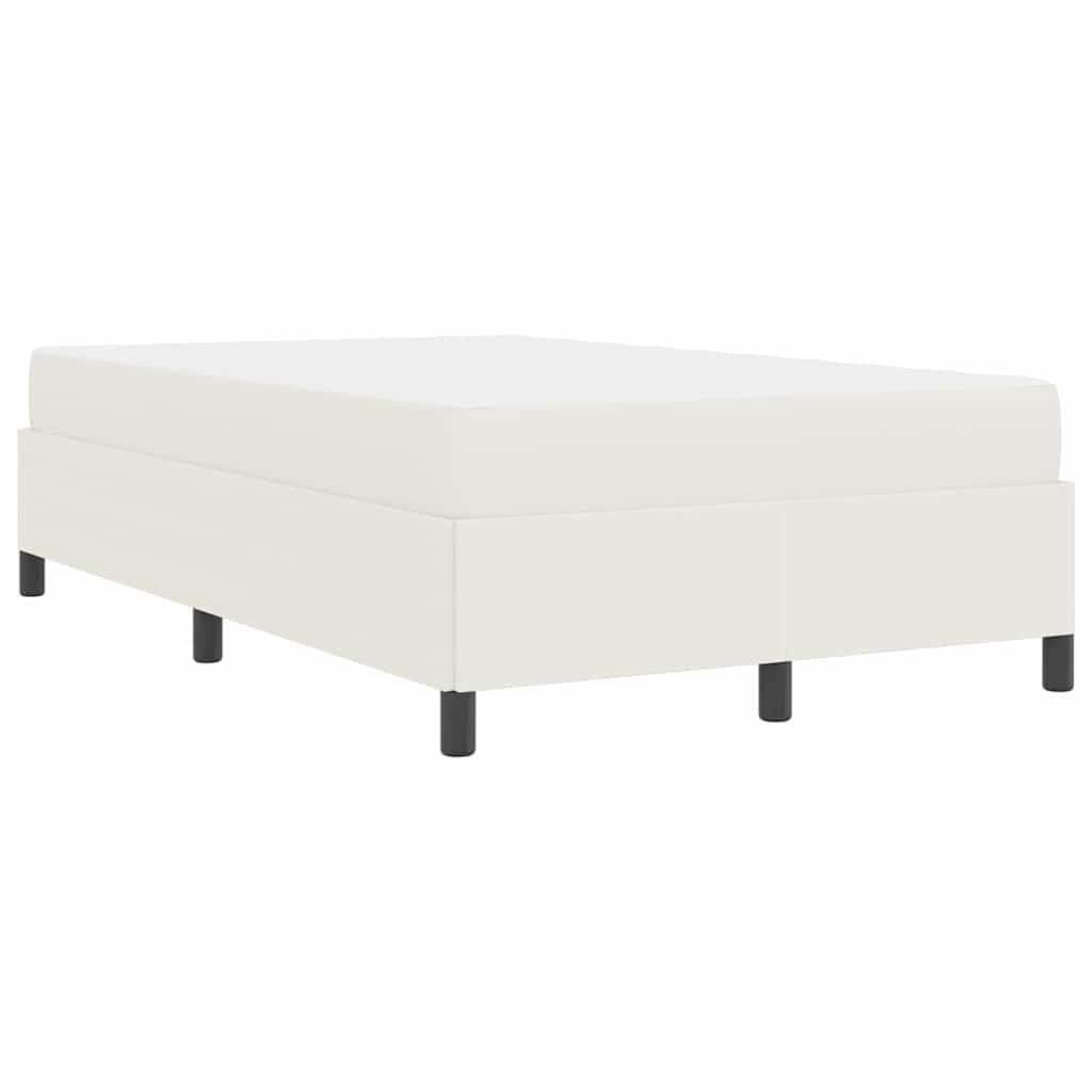 Estructura de cama con colchón Crema 120 x 190 cm tela