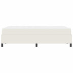 Estructura de cama con colchón Crema 120 x 190 cm tela