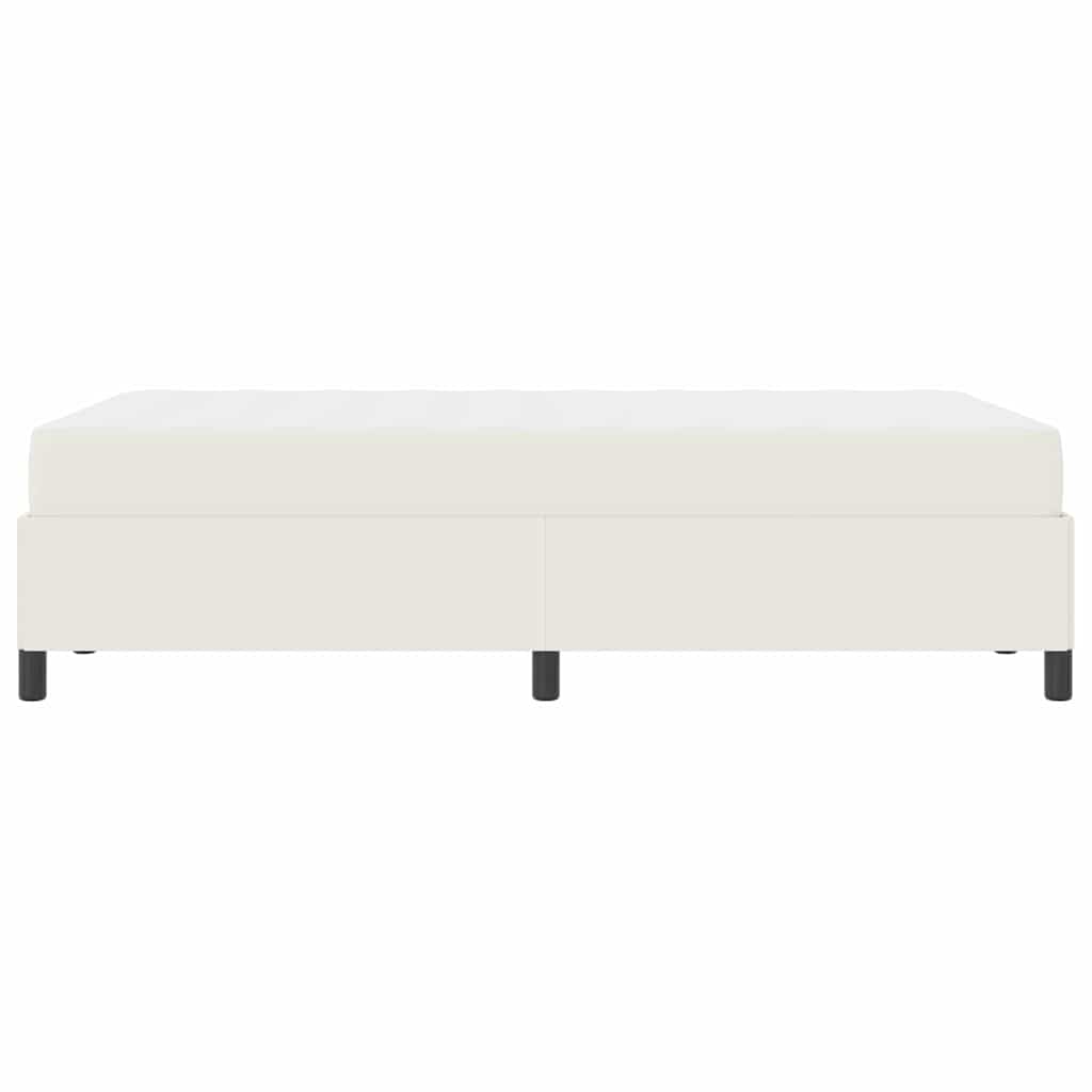 Estructura de cama con colchón Crema 120 x 190 cm tela