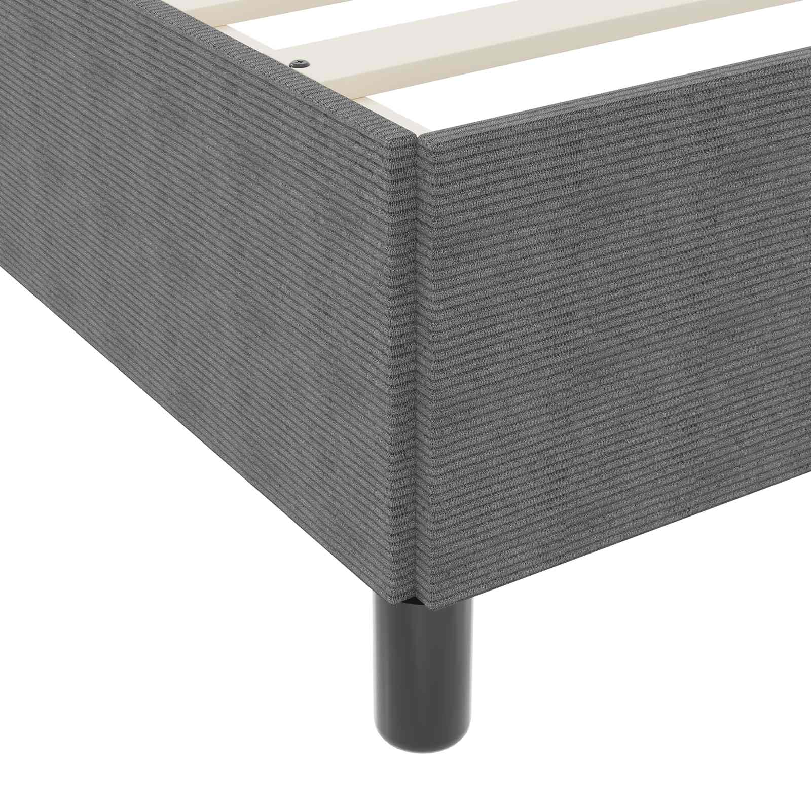 Estructura de cama con colchón Gris Claro 120 x 200 cm tela