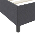 Estructura de cama con colchón Gris oscuro 120 x 200 cm tela