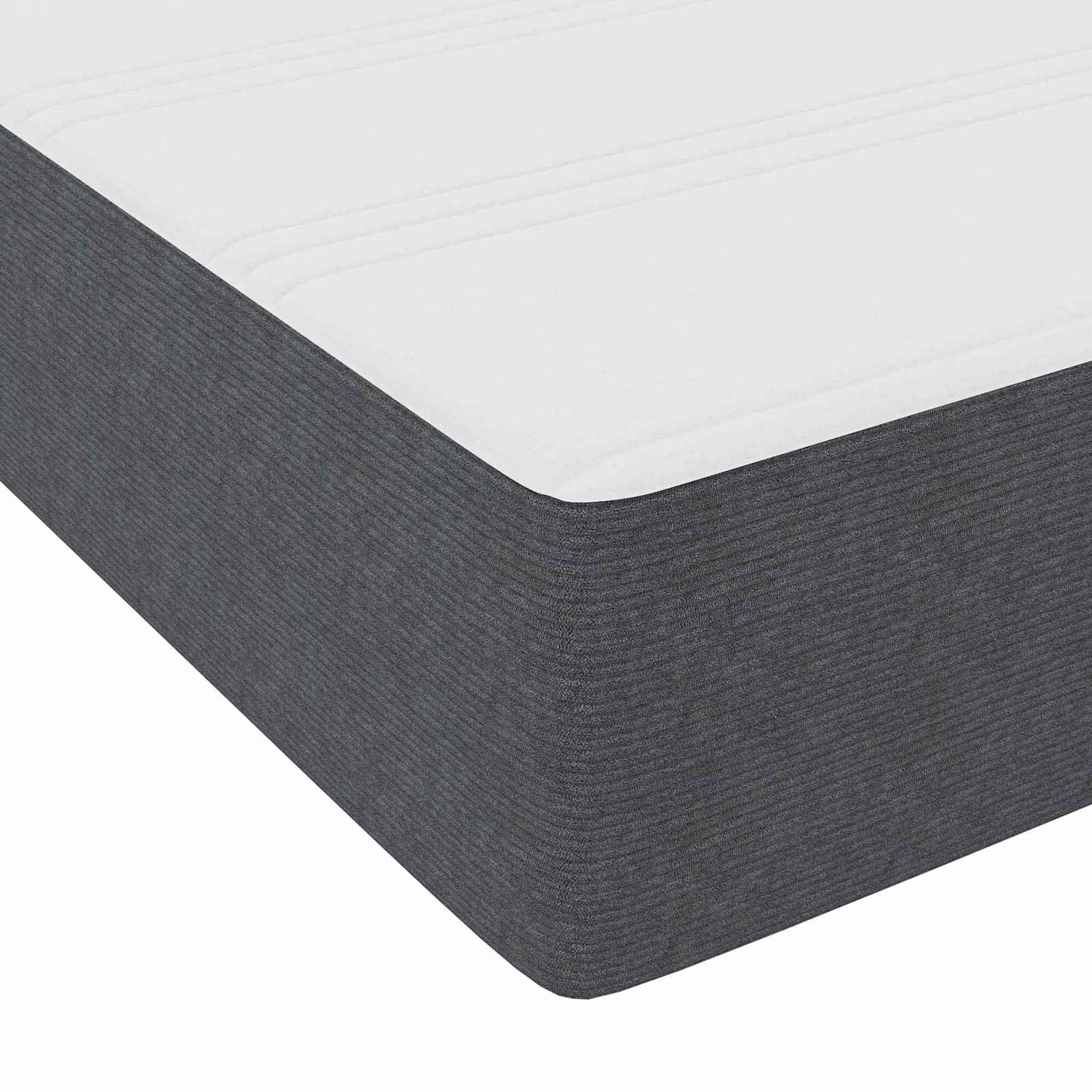 Estructura de cama con colchón Gris oscuro 120 x 200 cm tela