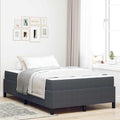 Estructura de cama con colchón Gris oscuro 120 x 200 cm tela