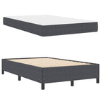Estructura de cama con colchón Gris oscuro 120 x 200 cm tela