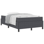 Estructura de cama con colchón Gris oscuro 120 x 200 cm tela