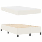 Estructura de cama con colchón Crema 120 x 200 cm tela