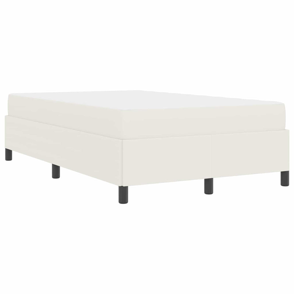 Estructura de cama con colchón Crema 120 x 200 cm tela