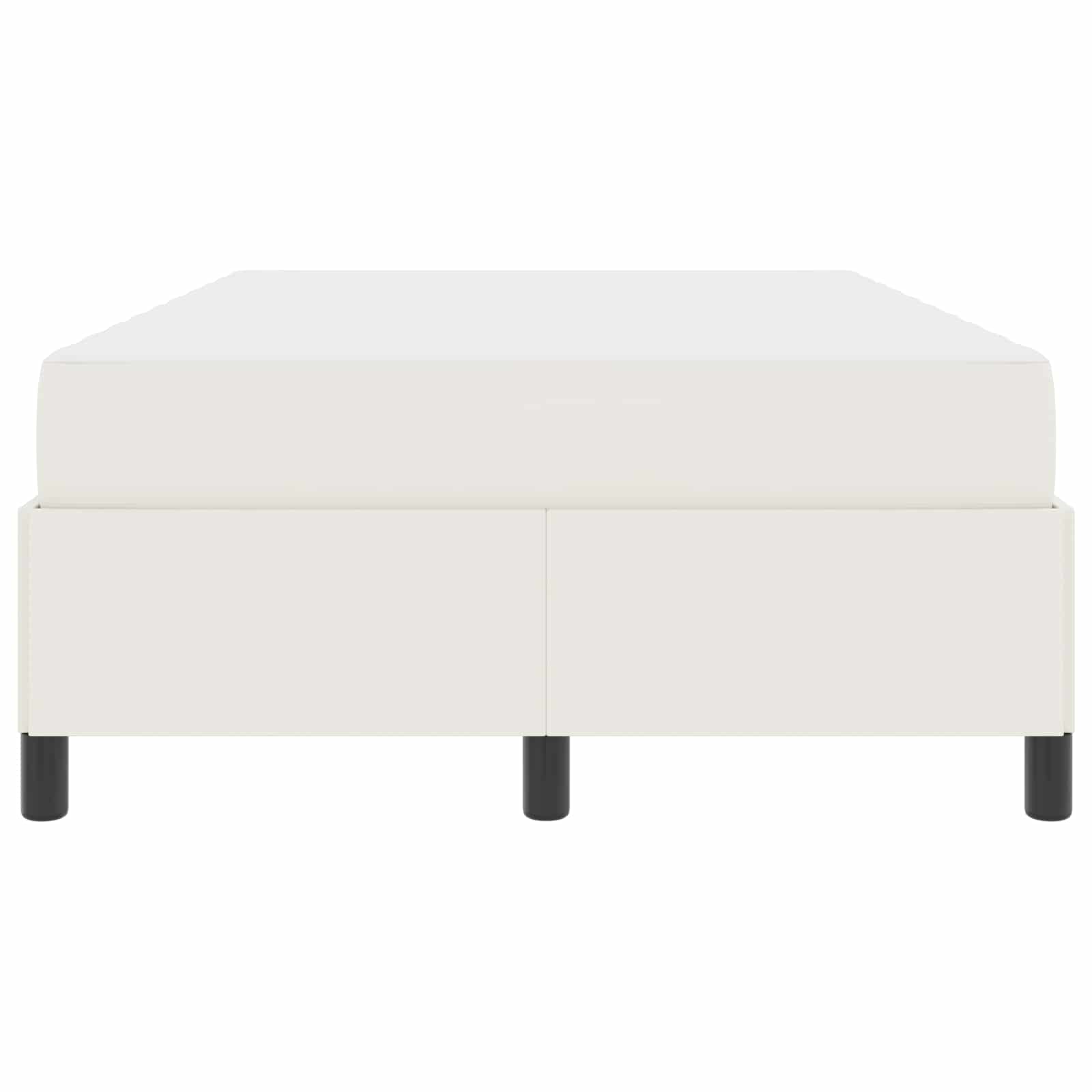 Estructura de cama con colchón Crema 120 x 200 cm tela