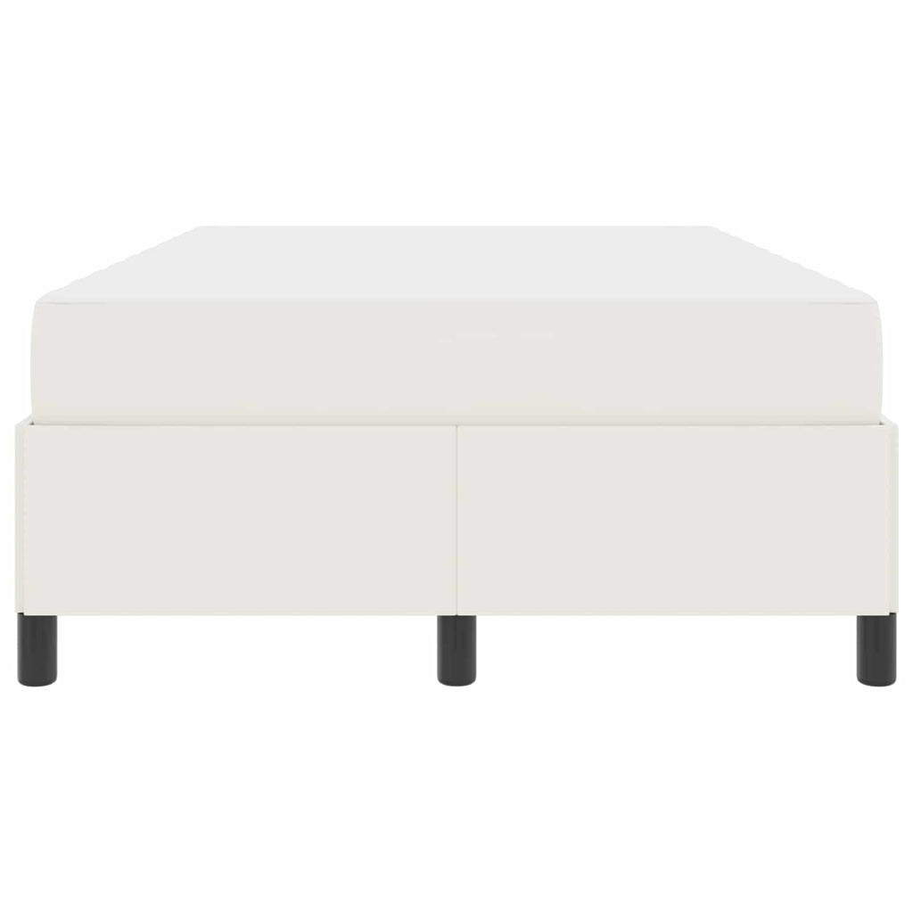 Estructura de cama con colchón Crema 120 x 200 cm tela