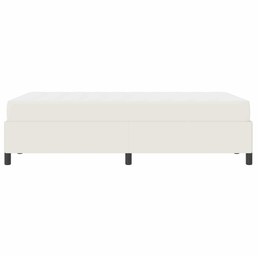 Estructura de cama con colchón Crema 120 x 200 cm tela